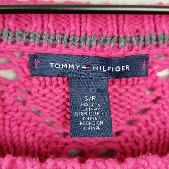 Tommy Hilfiger Pink Knot Sweater Size Small - Picture 6 of 8